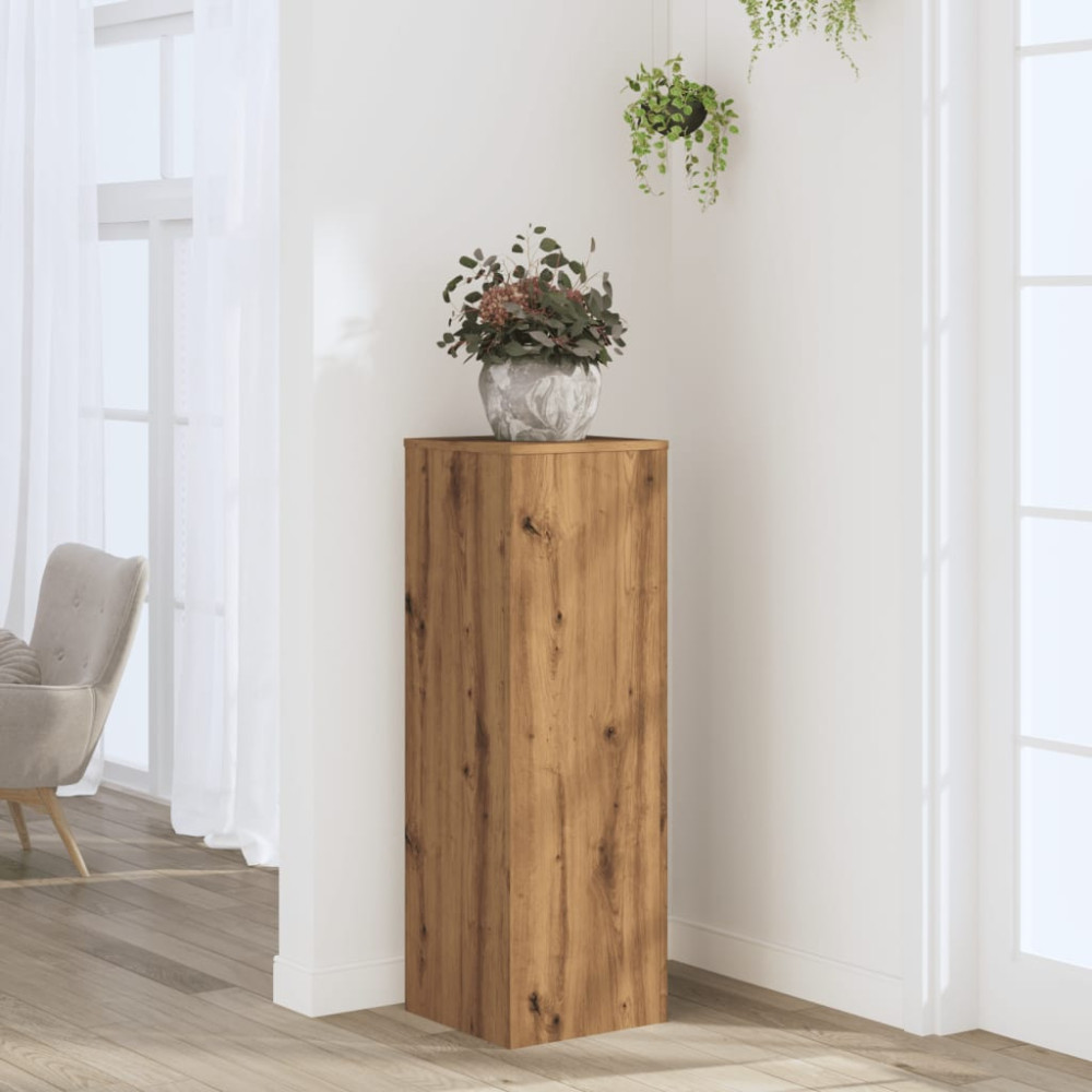 Produktbild för Växtställ ek 33x33x100 cm konstruerat trä