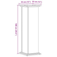 Produktbild för Växtställ brun ek 33x33x100 cm konstruerat trä