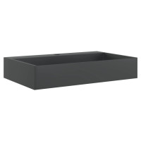 Produktbild för Handfat 60x38x11 cm mineralgjuten/marmor matt svart