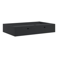 Produktbild för Handfat 60x38x11 cm mineralgjuten/marmor matt svart