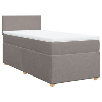 Produktbild för Ramsäng med madrass taupe 80x200 cm tyg