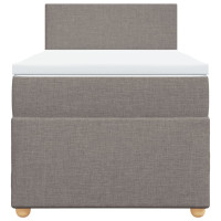 Produktbild för Ramsäng med madrass taupe 80x200 cm tyg