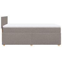 Produktbild för Ramsäng med madrass taupe 80x200 cm tyg