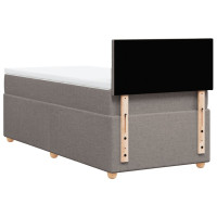 Produktbild för Ramsäng med madrass taupe 80x200 cm tyg