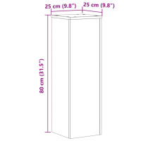 Produktbild för Växtställ 2 st åldrat trä 25x25x80 cm konstruerat trä