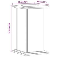 Produktbild för Växtställ svart 33x33x60 cm konstruerat trä