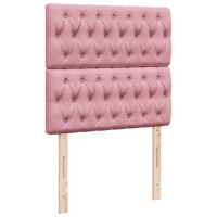 Produktbild för Ramsäng med madrass rosa 80x200 cm sammet