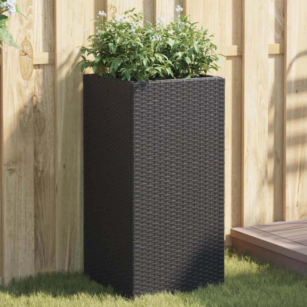 Produktbild för Odlingslådor 2 st svart 40x40x80 cm konstrotting