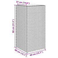 Produktbild för Odlingslådor 2 st svart 40x40x80 cm konstrotting