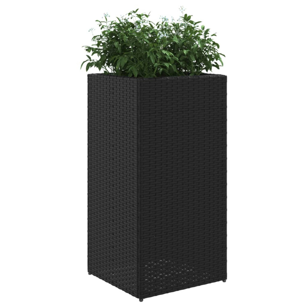 Produktbild för Odlingslådor 2 st svart 40x40x80 cm konstrotting