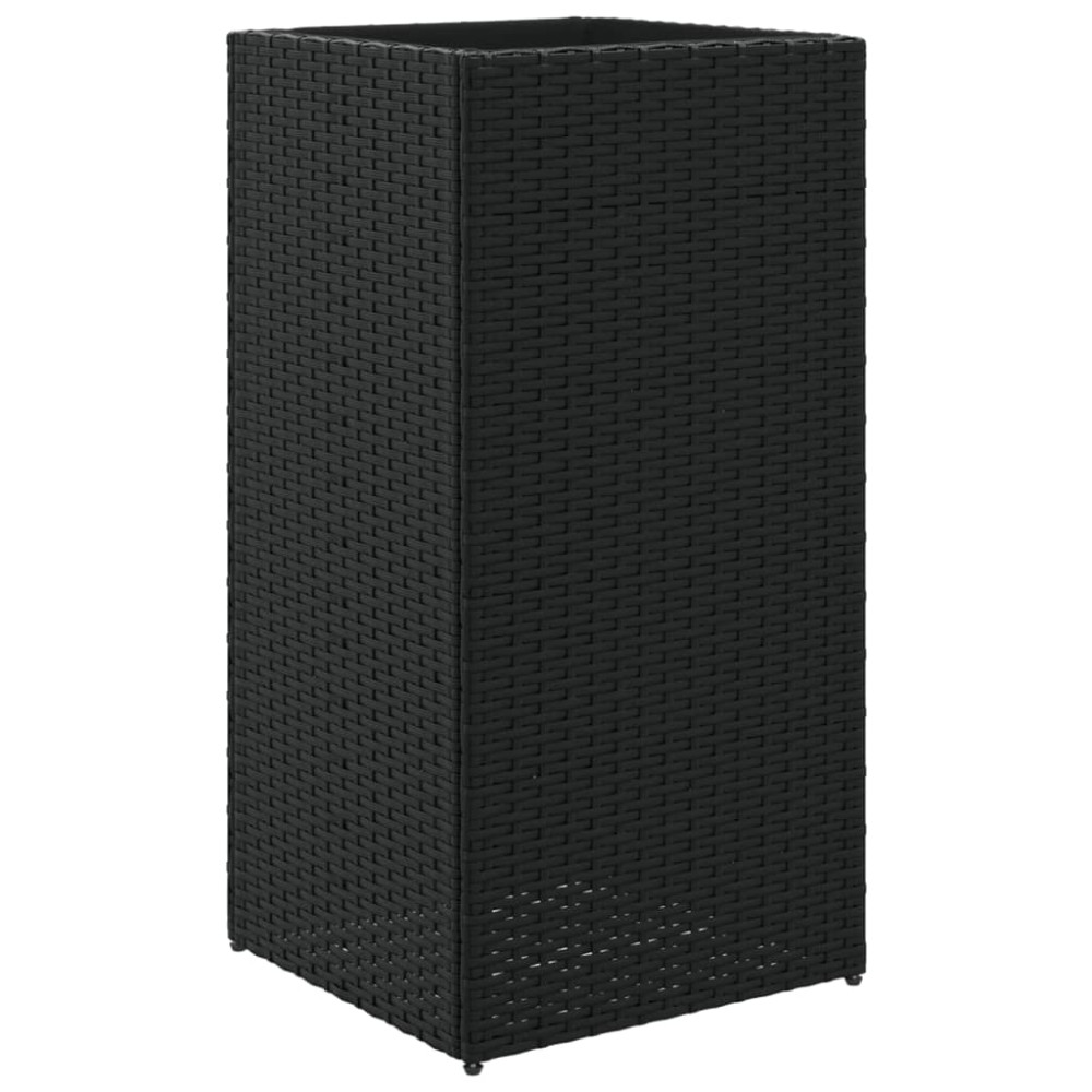 Produktbild för Odlingslådor 2 st svart 40x40x80 cm konstrotting