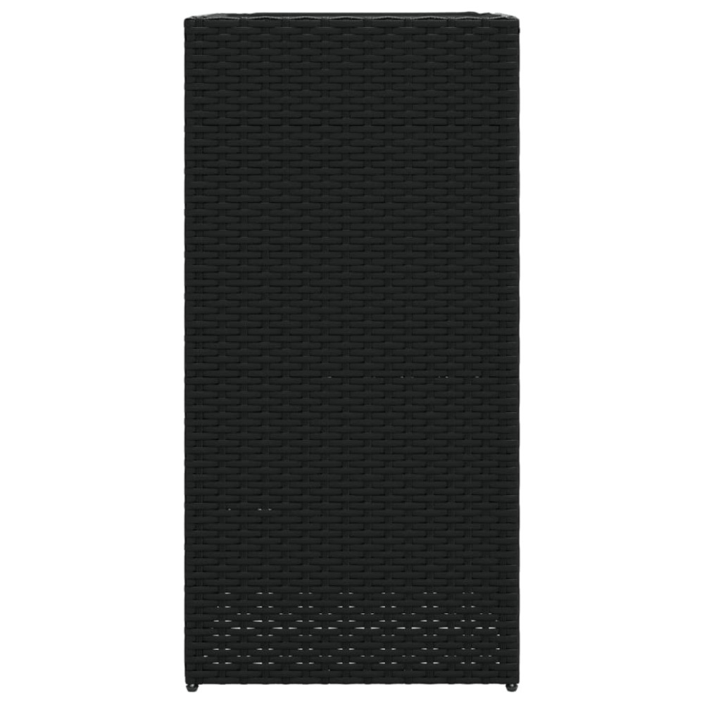 Produktbild för Odlingslådor 2 st svart 40x40x80 cm konstrotting