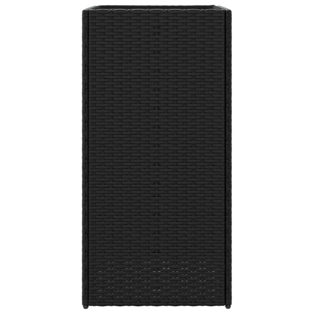 Produktbild för Odlingslådor 2 st svart 40x40x80 cm konstrotting