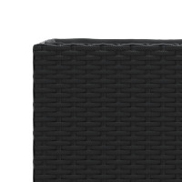 Produktbild för Odlingslådor med hjul 2 st svart 107x32x38 cm konstrotting
