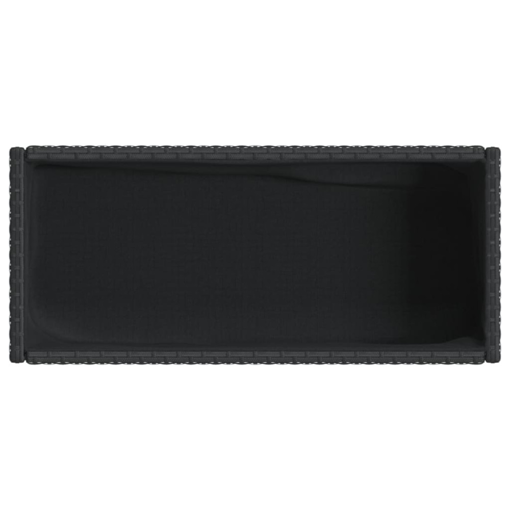 Produktbild för Odlingslådor med hylla 2 st svart 70x28x70 cm konstrotting
