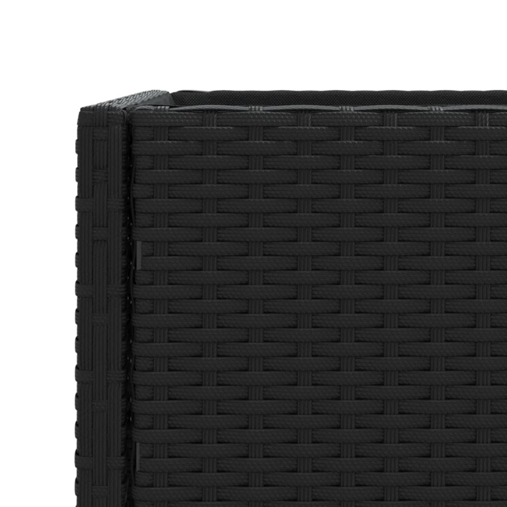 Produktbild för Odlingslådor med hylla 2 st svart 70x28x70 cm konstrotting