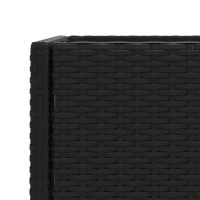 Produktbild för Odlingslådor med hylla 2 st svart 70x28x70 cm konstrotting