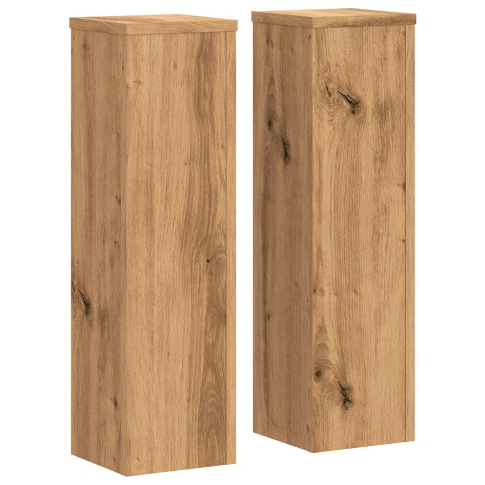 Produktbild för Växtställ 2 st ek 17x17x60 cm konstruerat trä