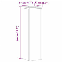Produktbild för Växtställ 2 st ek 17x17x60 cm konstruerat trä