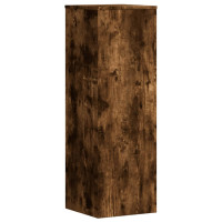 Produktbild för Växtställ rökfärgad ek 33x33x100 cm konstruerat trä
