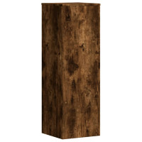 Produktbild för Växtställ rökfärgad ek 33x33x100 cm konstruerat trä