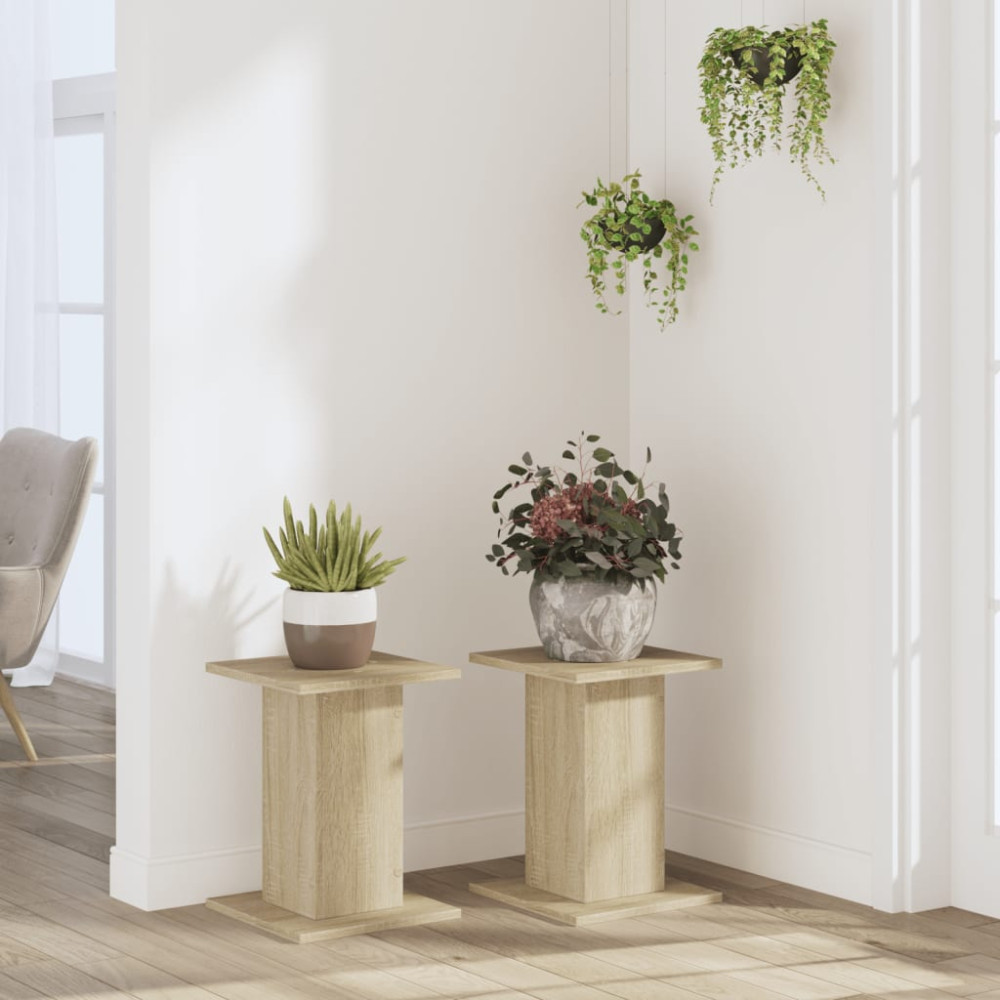 Produktbild för Växtställ 2 st sonoma-ek 30x30x40 cm konstruerat trä