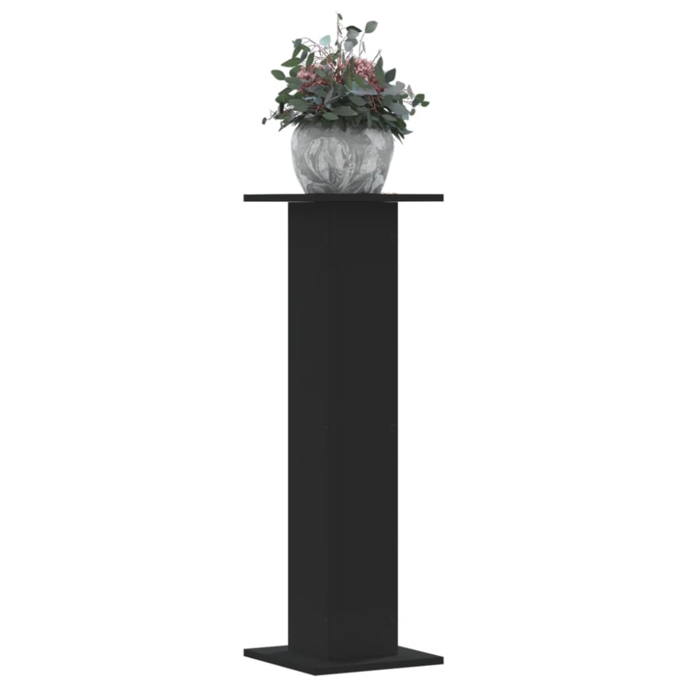 Produktbild för Växtställ 2 st svart 30x30x95 cm konstruerat trä