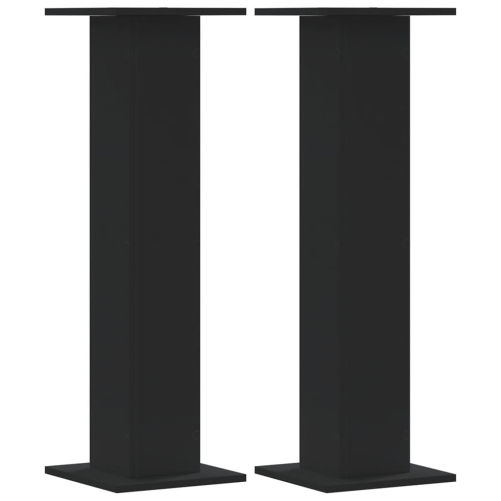 Produktbild för Växtställ 2 st svart 30x30x95 cm konstruerat trä
