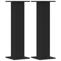 Produktbild för Växtställ 2 st svart 30x30x95 cm konstruerat trä