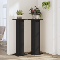 Produktbild för Växtställ 2 st svart 30x30x95 cm konstruerat trä