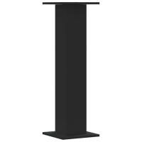 Produktbild för Växtställ 2 st svart 30x30x95 cm konstruerat trä