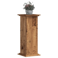 Produktbild för Växtställ åldrat trä 33x33x80 cm konstruerat trä