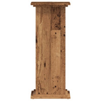 Produktbild för Växtställ åldrat trä 33x33x80 cm konstruerat trä