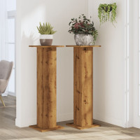 Produktbild för Växtställ 2 st ek 30x30x95 cm konstruerat trä