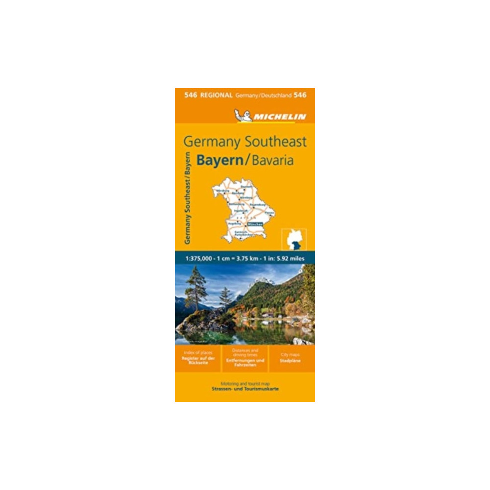 Produktbild för Germany Southeast, Bavaria - Michelin Regional Map 546