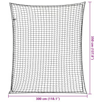 Produktbild för Lastnät med elastiskt rep svart 3,5x3 m PP