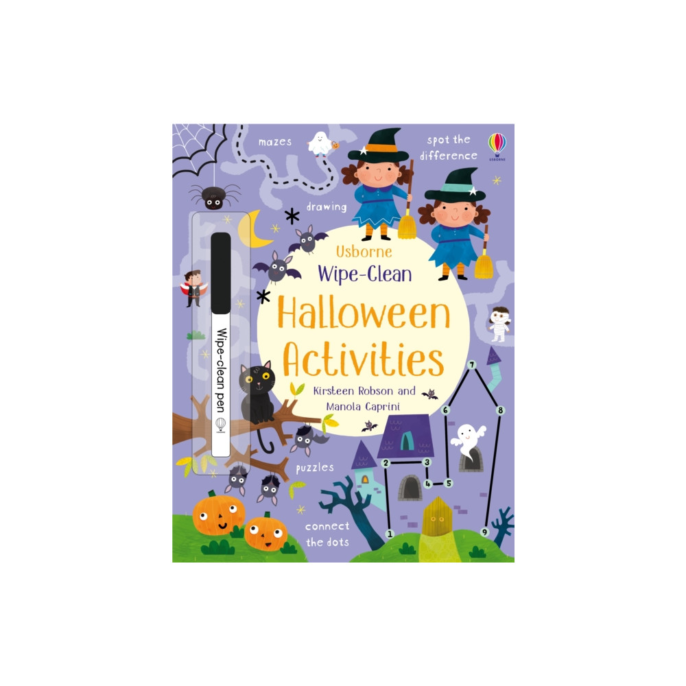 Produktbild för Wipe-Clean Halloween Activities (häftad, eng)