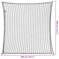 Produktbild för Lastnät med elastiskt rep svart 3x3 m PP