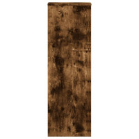 Produktbild för Växtställ 2 st rökfärgad ek 33x33x100 cm konstruerat trä