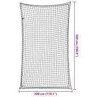 Produktbild för Lastnät med elastiskt rep svart 5x3 m PP