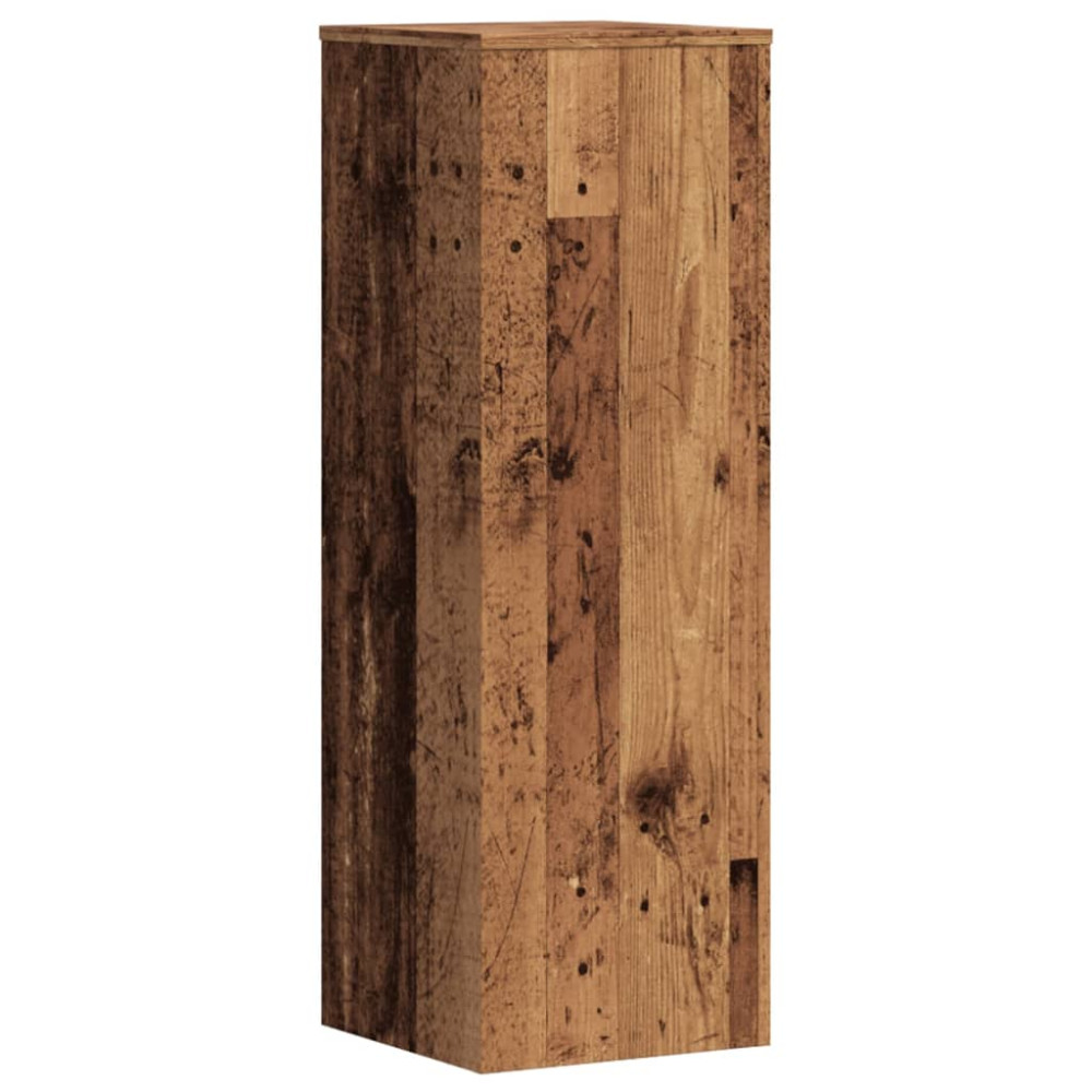 Produktbild för Växtställ 2 st åldrat trä 33x33x100 cm konstruerat trä