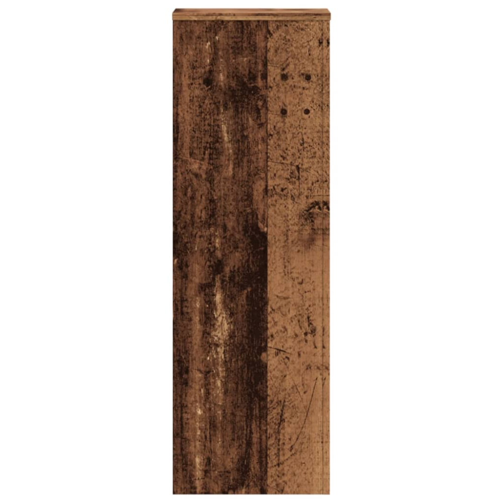 Produktbild för Växtställ 2 st åldrat trä 33x33x100 cm konstruerat trä