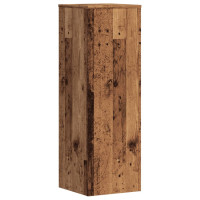 Produktbild för Växtställ 2 st åldrat trä 33x33x100 cm konstruerat trä
