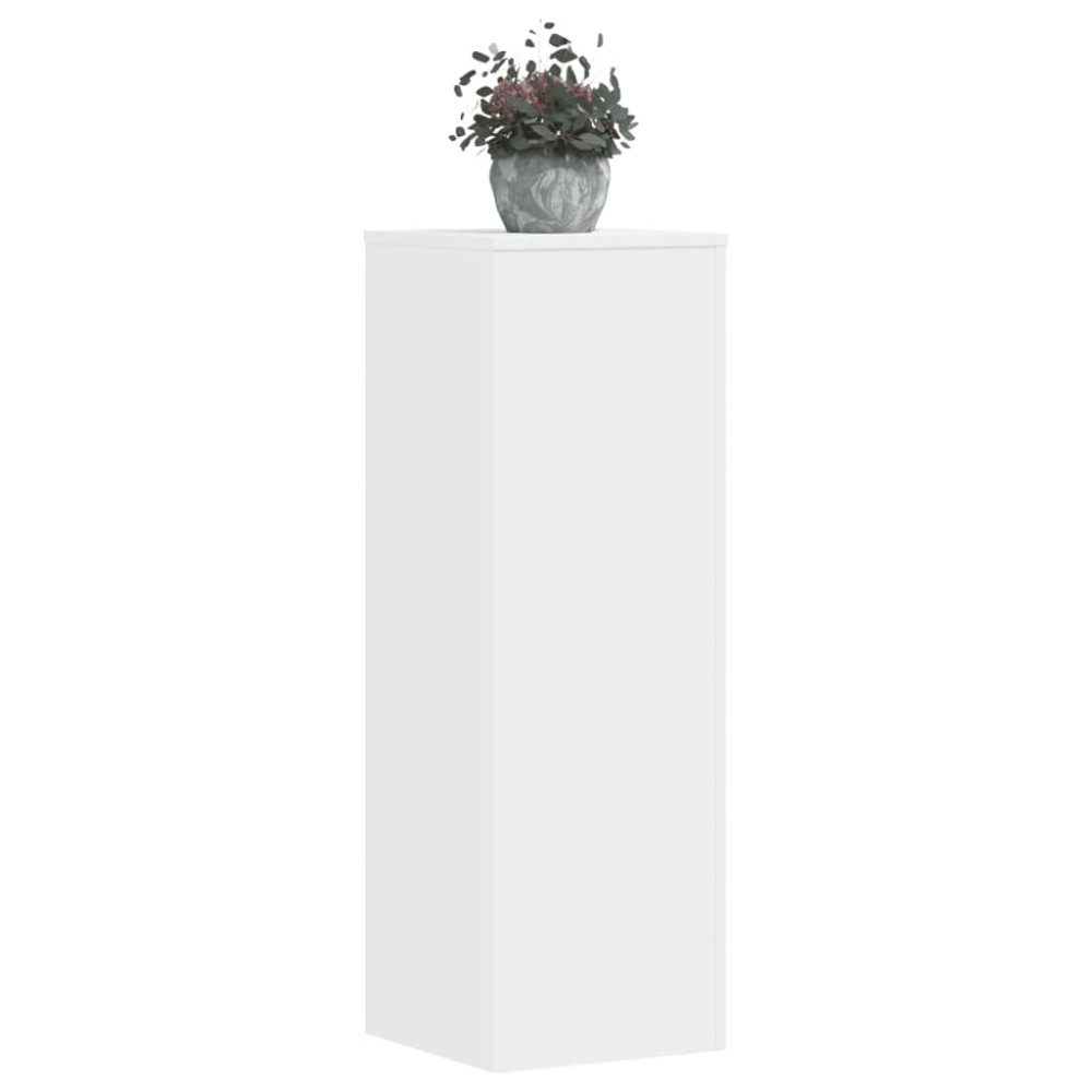 Produktbild för Växtställ 2 st vit 33x33x100 cm konstruerat trä