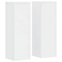 Produktbild för Växtställ 2 st vit 33x33x100 cm konstruerat trä