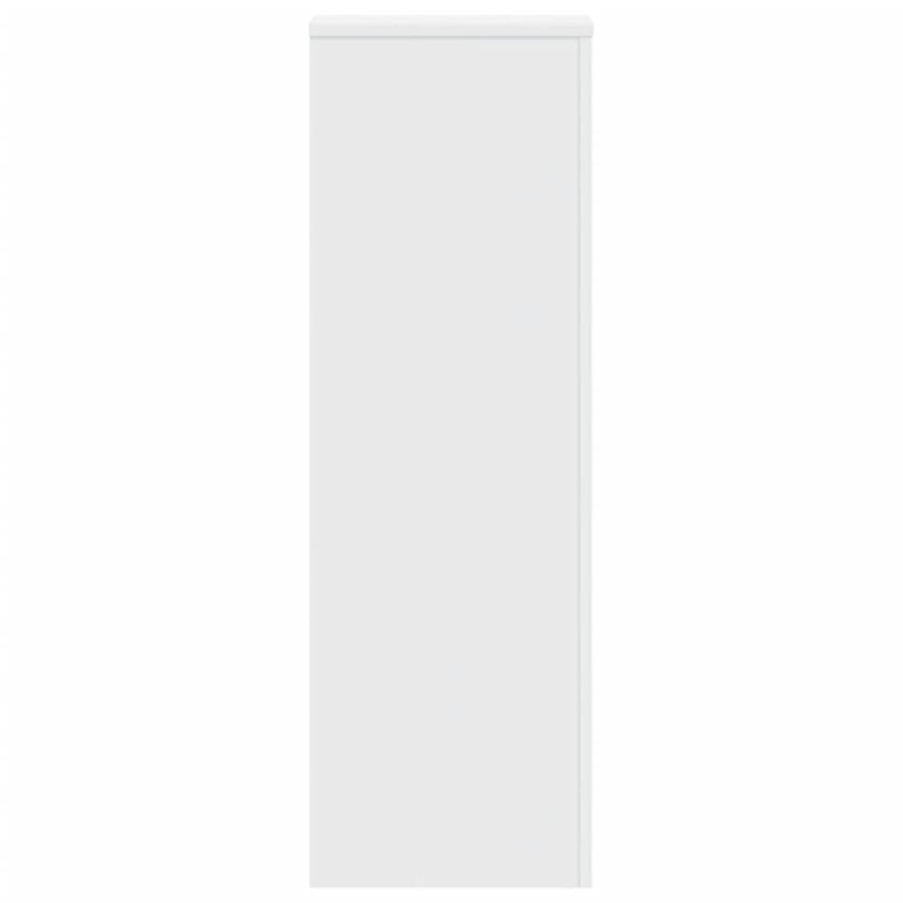 Produktbild för Växtställ 2 st vit 33x33x100 cm konstruerat trä