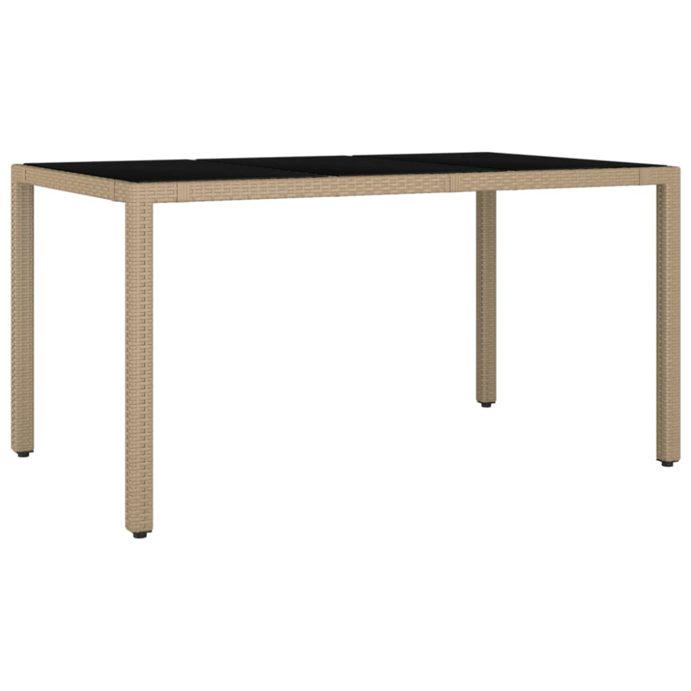 Produktbild för Caféset för trädgården 5 delar med dynor beige konstrotting