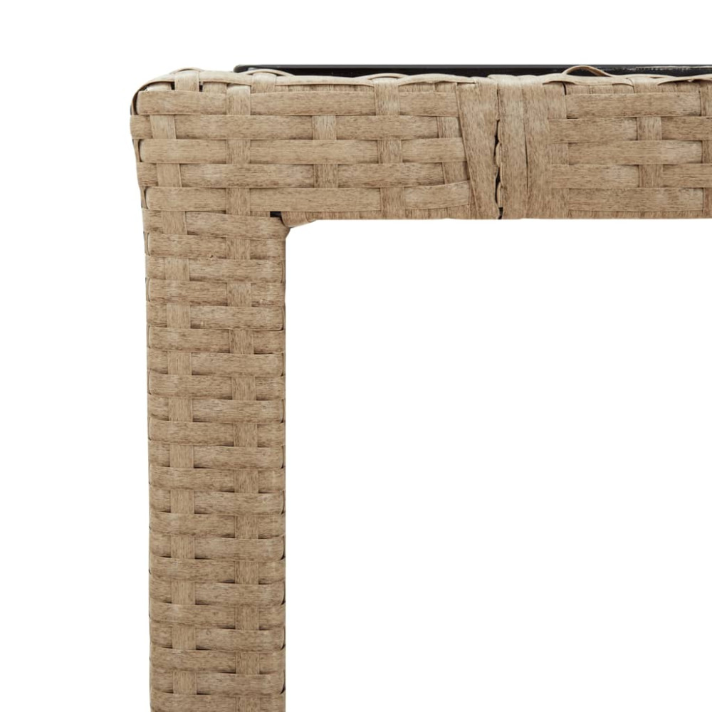Produktbild för Caféset för trädgården 5 delar med dynor beige konstrotting