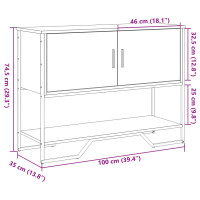 Produktbild för Avlastningsbord sonoma ek 100x35x74,5 cm konstruerat trä