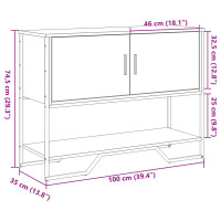 Produktbild för Avlastningsbord grå sonoma 100x35x74,5 cm konstruerat trä